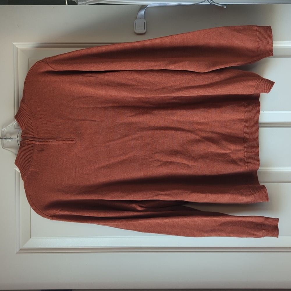 Rust Orange Sweater With Embroidery - Picture 6 of 8